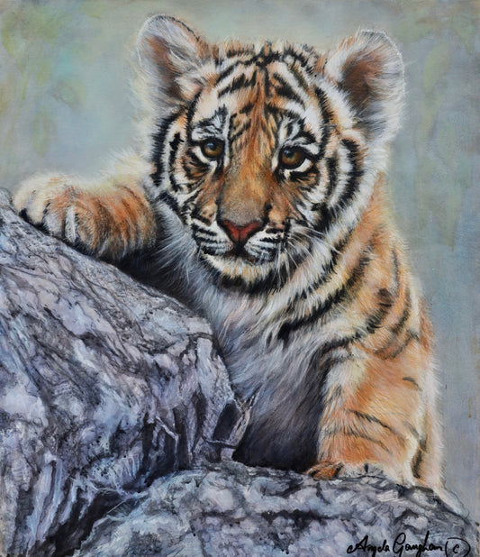 Young Tiger Cub by Angela Gaughan